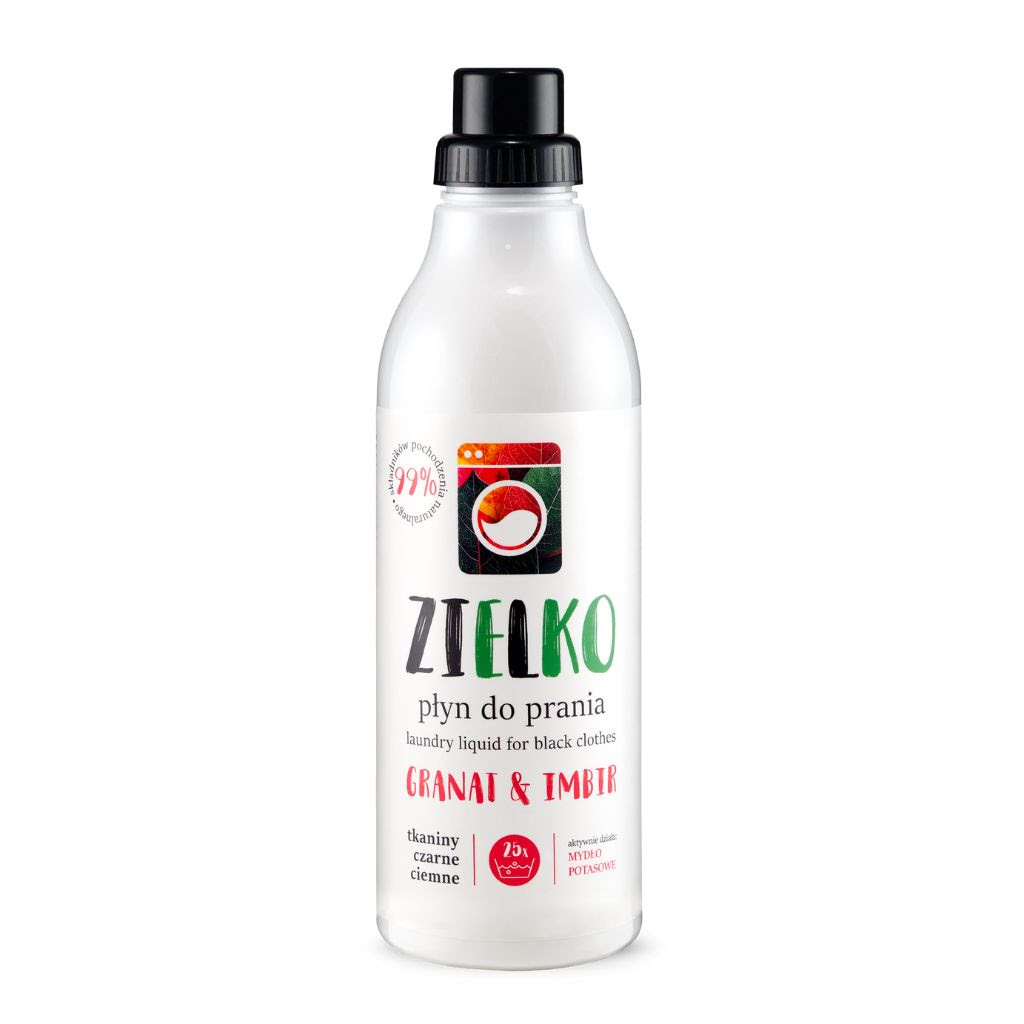 ZIELKO Płyn do prania tkanin czarnych i ciemnych 1000 ml - granat & imbir