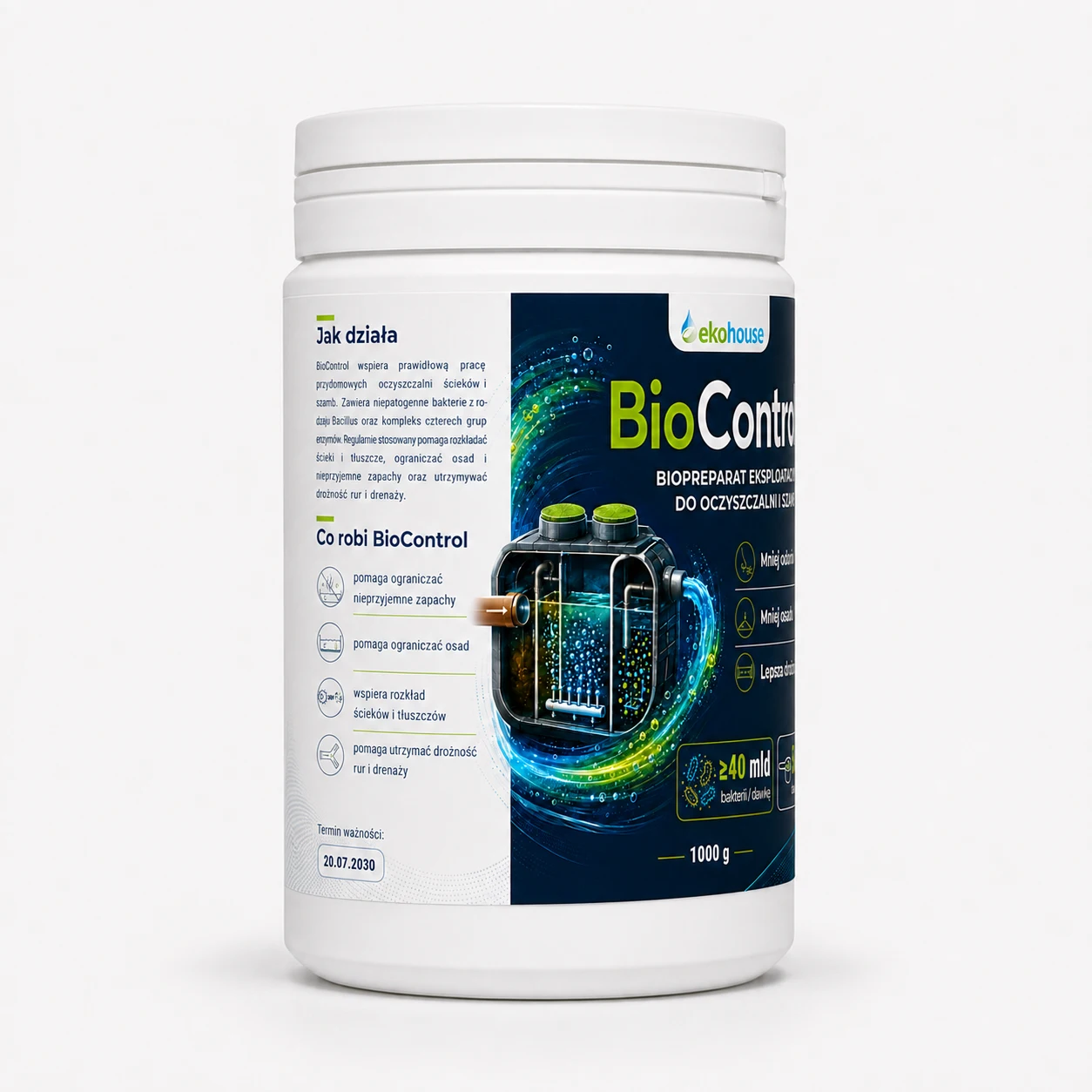 BioControl 1000 g, informacje o działaniu biopreparatu do oczyszczalni i szamb