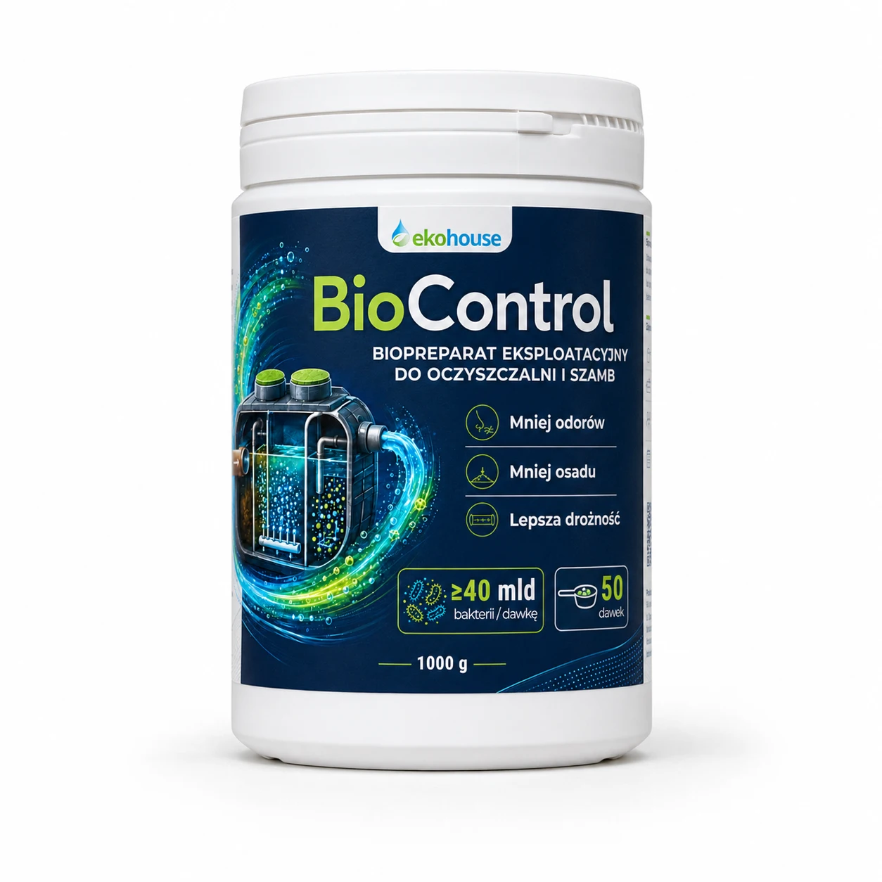 BioControl 1000 g, biopreparat eksploatacyjny do oczyszczalni ścieków i szamb
