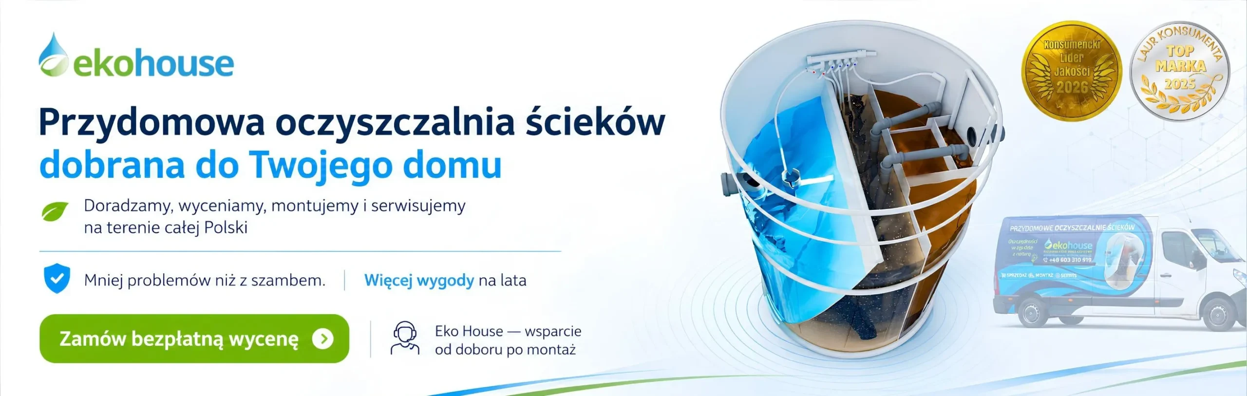 Darmowa wycena i pomoc w dokuemntach przy oczyszczalni przydomowej