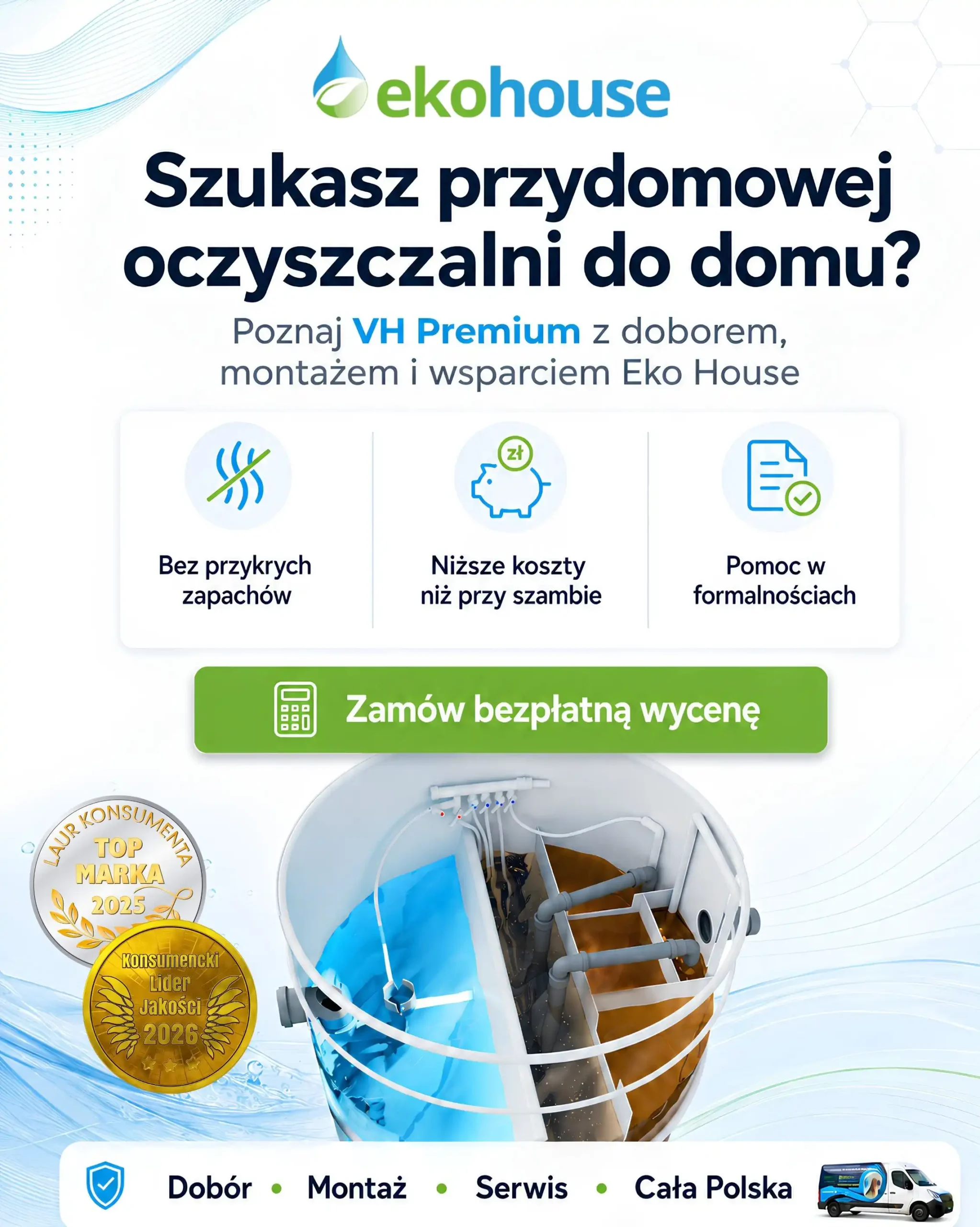 Darmowa wycena i pomoc w dokuemntach przy przydomowej oczyszczalni