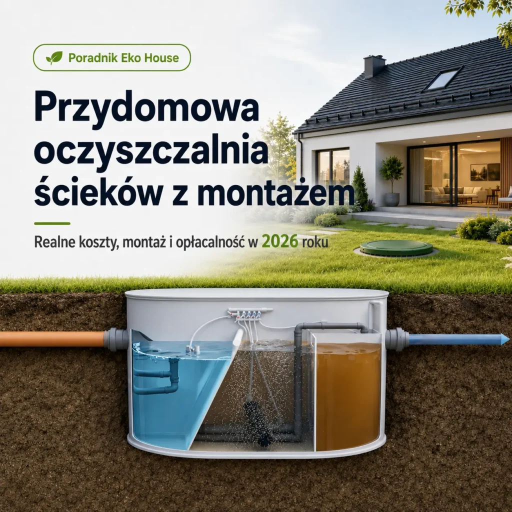 Przydomowa oczyszczalnia ścieków z montażem przy domu jednorodzinnym – koszty 2026 roku